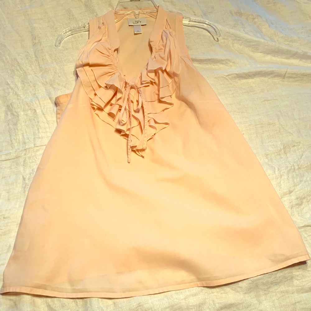 Peach key hole neck blouse